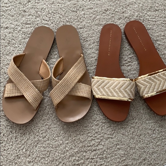 zara raffia sandals